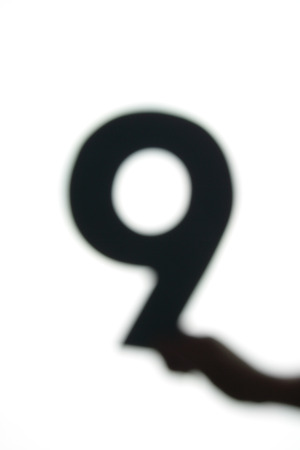 Number Silhouetteの写真素材