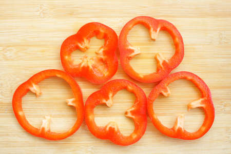 Sliced Bell Peppersの写真素材