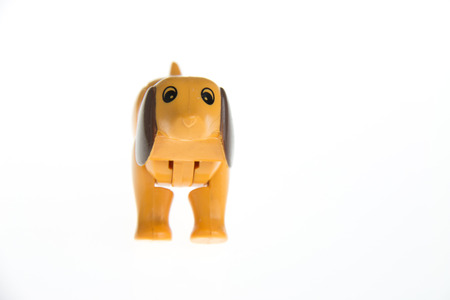 Plastic toy dogの写真素材