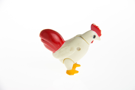 Plastic toy chickenの写真素材