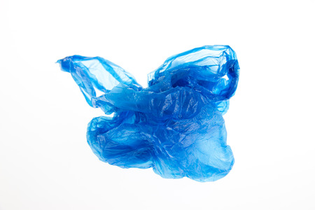Plastic bag on white backgroundの写真素材