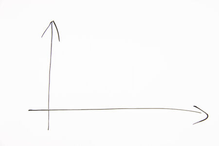 Business chart drawn on a whiteboardの写真素材