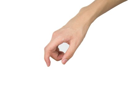 hand sign isolated on white backgroundの写真素材