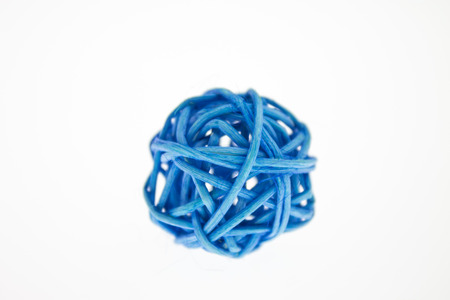 wicker ball isolated on white background