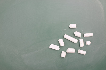 Chalk on blackboardの写真素材