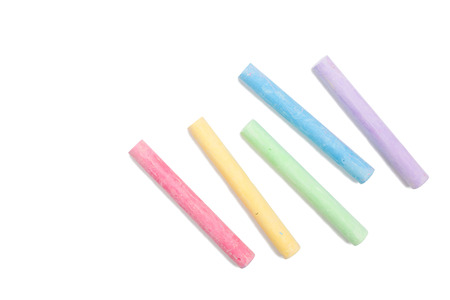 Chalk isolated on white backgroundの写真素材