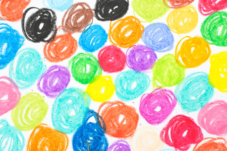 Child's crayon drawingの写真素材