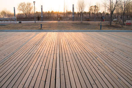 Park wooden walkway