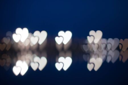 Fuzzy heart-shaped lights, defocused backgroundの写真素材