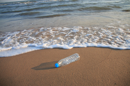 Plastic bottle on the beach