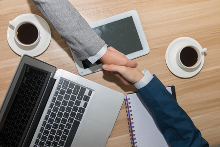 business people handshakingの写真素材