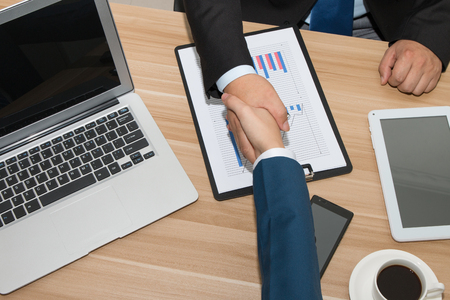 business people handshakingの写真素材
