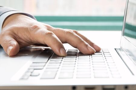 Close-up computer typingのeditorial素材