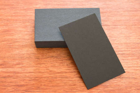 Business card at the deskの写真素材