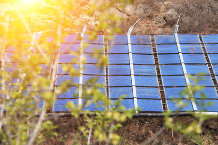 Solar panels in the mountains