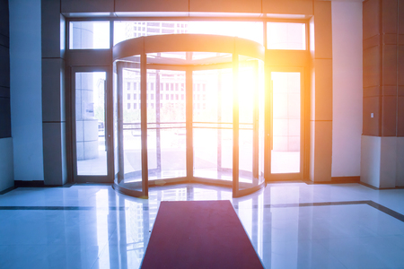The hotel's revolving doorのeditorial素材