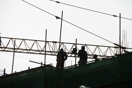 Construction workers at workのeditorial素材