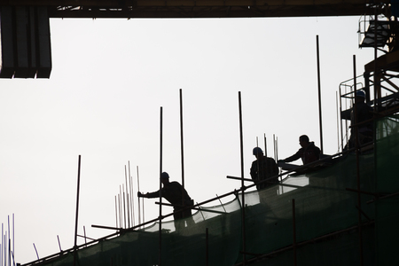 Construction workers at workのeditorial素材