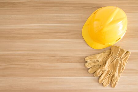 Construction site supplies on the tableの写真素材