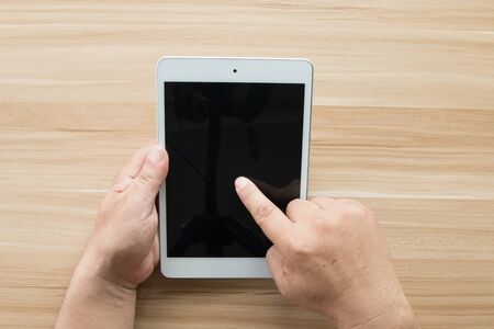 Man using smartphone