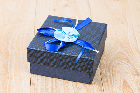 Christmas present in the woodの写真素材