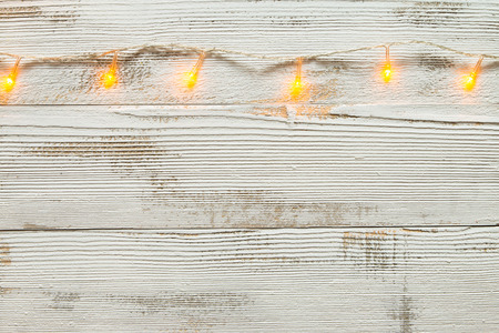 Christmas lights in the wood