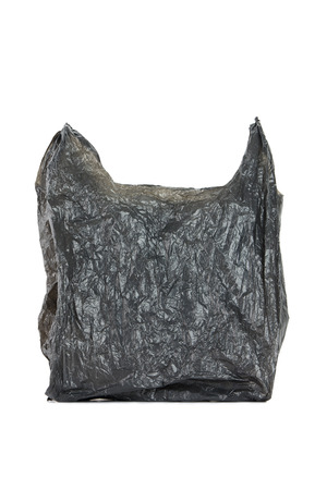 Plastic bag isolated on white backgroundの写真素材