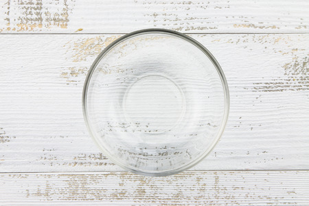 Empty bowl in the woodの写真素材