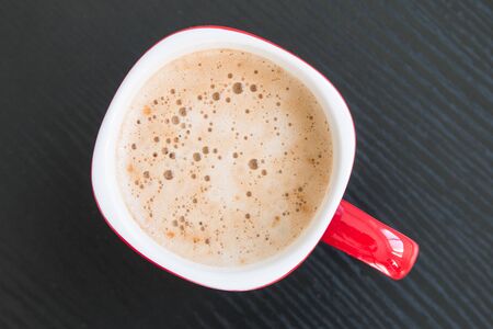 Hot coffee on the tableの写真素材