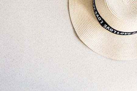 Straw hat on the beach