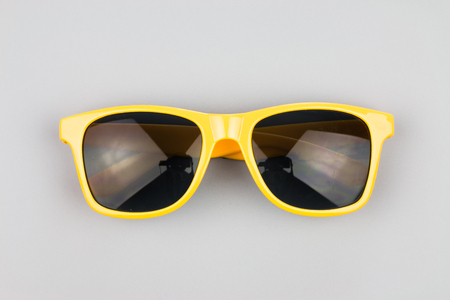 Sunglasses on a gray backgroundの写真素材