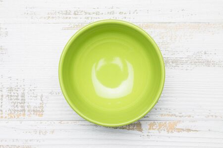 Empty bowl in the woodの写真素材