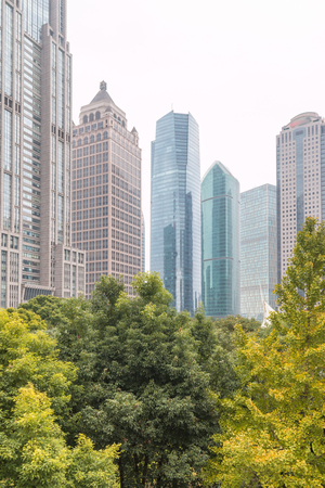 Shanghai Lujiazui city landscapeの写真素材
