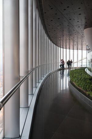 Skyscraper indoor viewing hallの写真素材