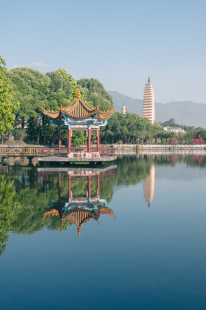 Dali Three Towers in Yunnan, Chinaのeditorial素材