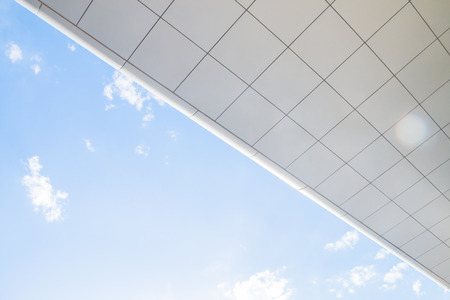 Modern office eaves under the blue skyの写真素材