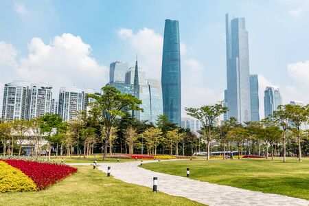 Landscape of Guangzhou city, Chinaの写真素材