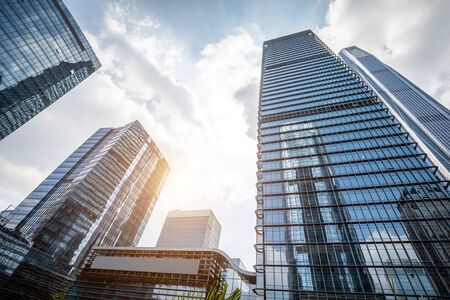Low angle shot of modern architectureの写真素材