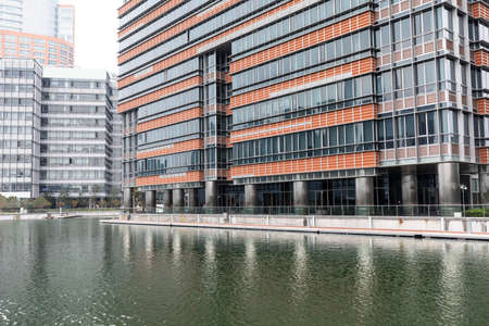 Modern urban landscape in Shanghai, Chinaのeditorial素材