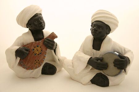 Clay Figurative Nubian Musiciansの写真素材