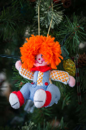 Hand made felt Christmas ornament - Raggedy Andyの写真素材
