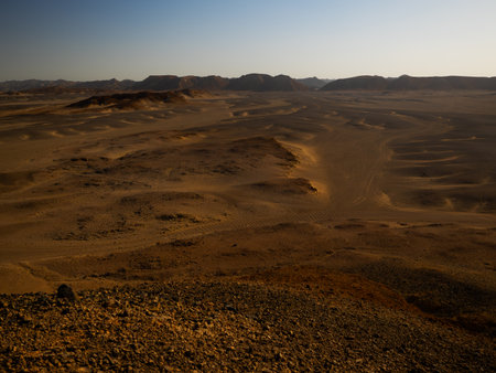 The empty quarter and outdoor sand dune in Desert.の写真素材