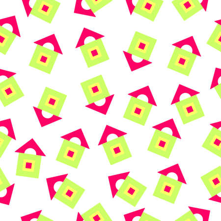 pattern of brightly colored geometric shapesの写真素材