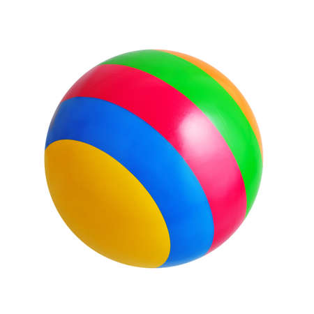 bright toy ball isolated on white backgroundの写真素材