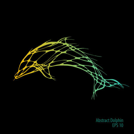 Abstract Dolphin. Vectorのイラスト素材
