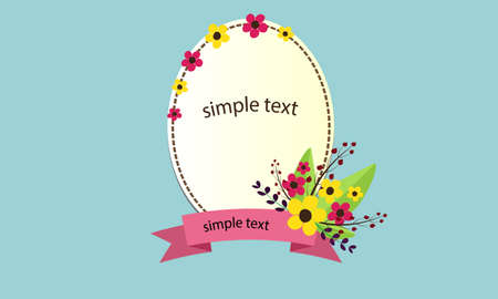 flower frame textのイラスト素材