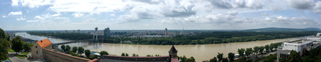 Panorama of Bratislava. View of the UFO.の写真素材