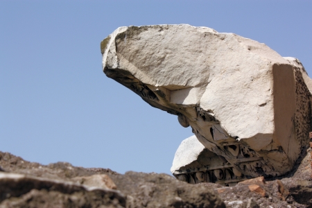 Remains of a Roman arch ceilingの写真素材
