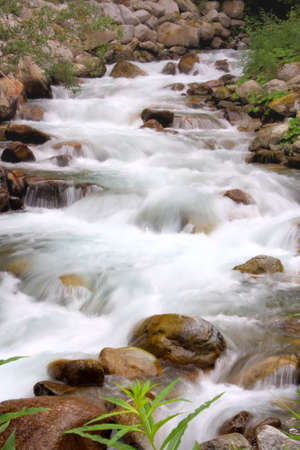 mountain streamの写真素材