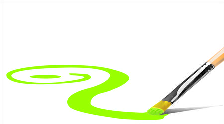 green paintbrushのイラスト素材